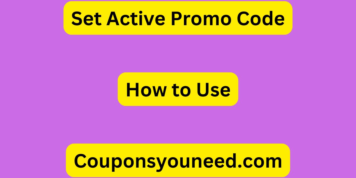 Set Active Promo Code